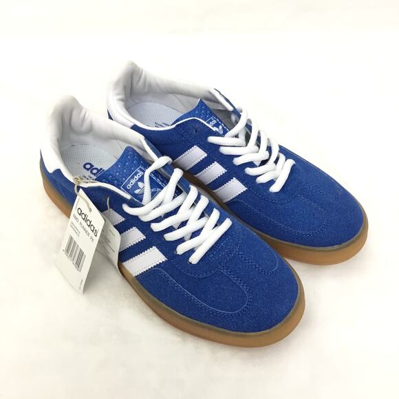 adidas Shoes - Adidas Women's Originals Gazelle Indoor Blue Suede White Leather Sz 7.5